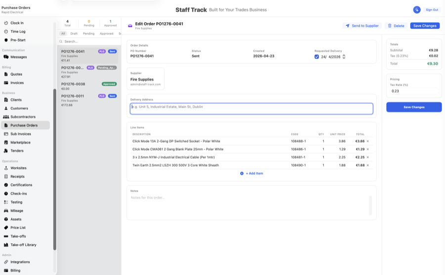 Price lists